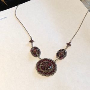 Silver Garnet necklace